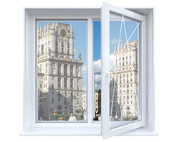 двухстворчатое окно ПВХ