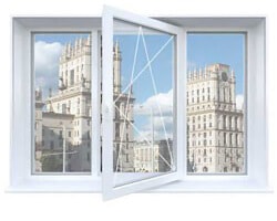 трехстворчатое окно ПВХ