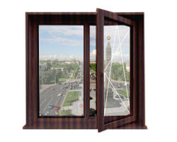 окно с ламинацией и без