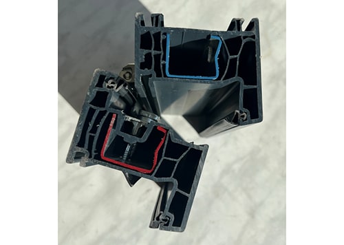 цветной профиль Kommerling 76 темно-серый